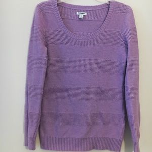 Old Navy Lilac Striped Sweater Small